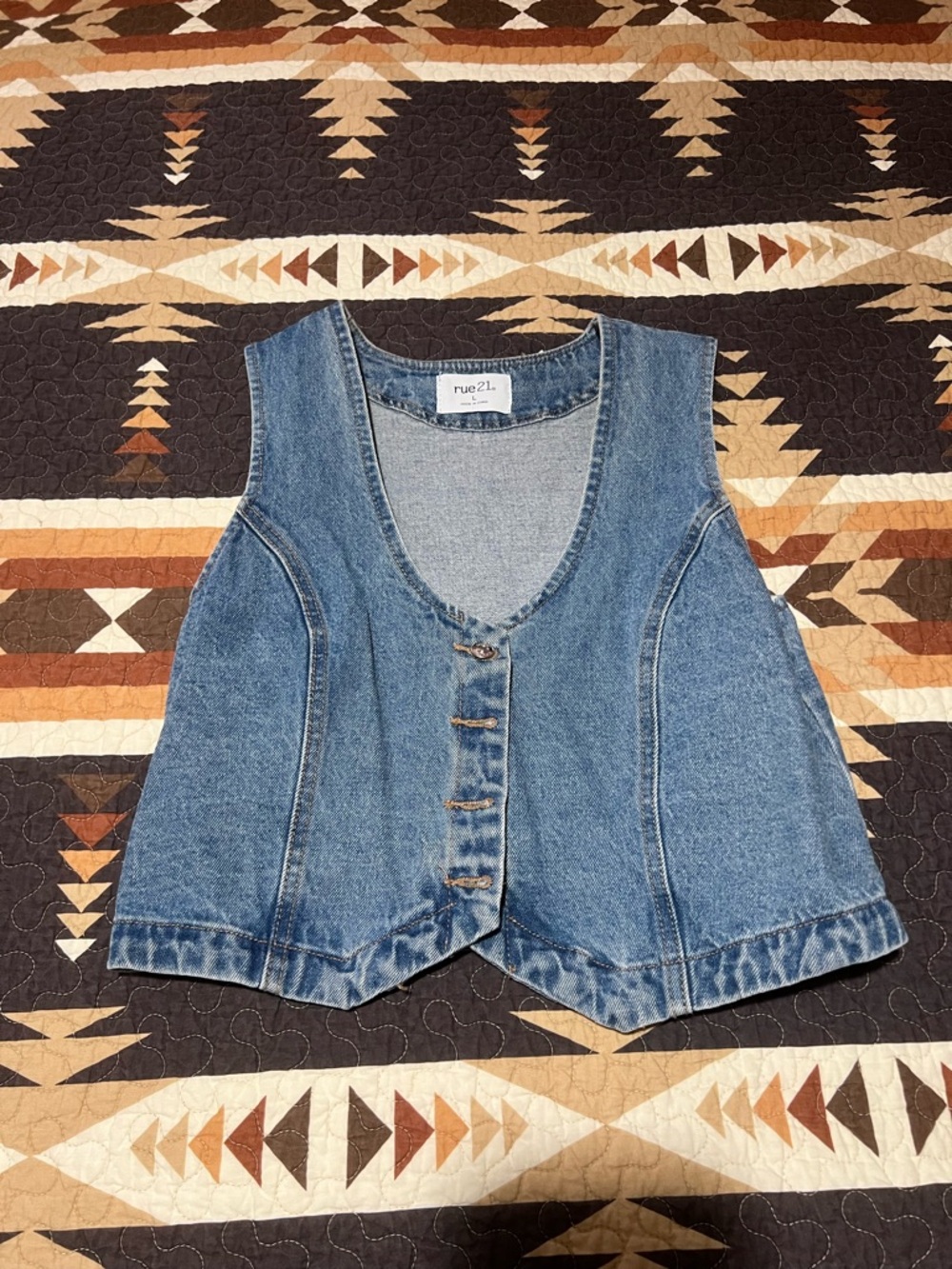 Rue21 Light Blue Denim Vest